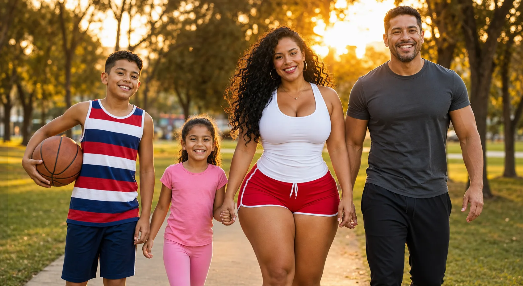 Familia disfrutando de mayor claridad y estabilidad financiera